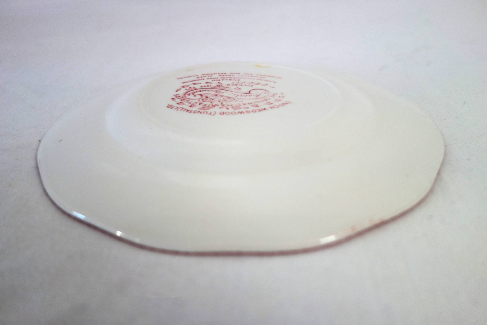 Wedgwood English dessert service iron earth pink floral
