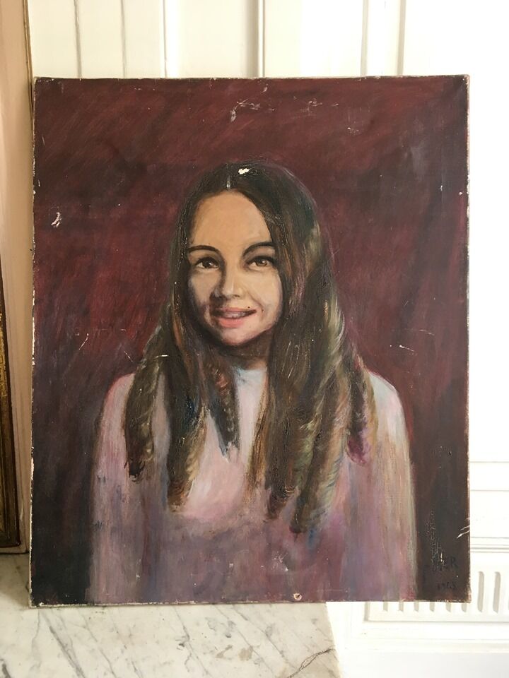 Vintage oil portrait