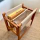 Vintage wooden magazine rack