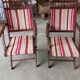Set of 2 wooden folding chairs