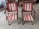 Set de 2 chaises pliantes en bois