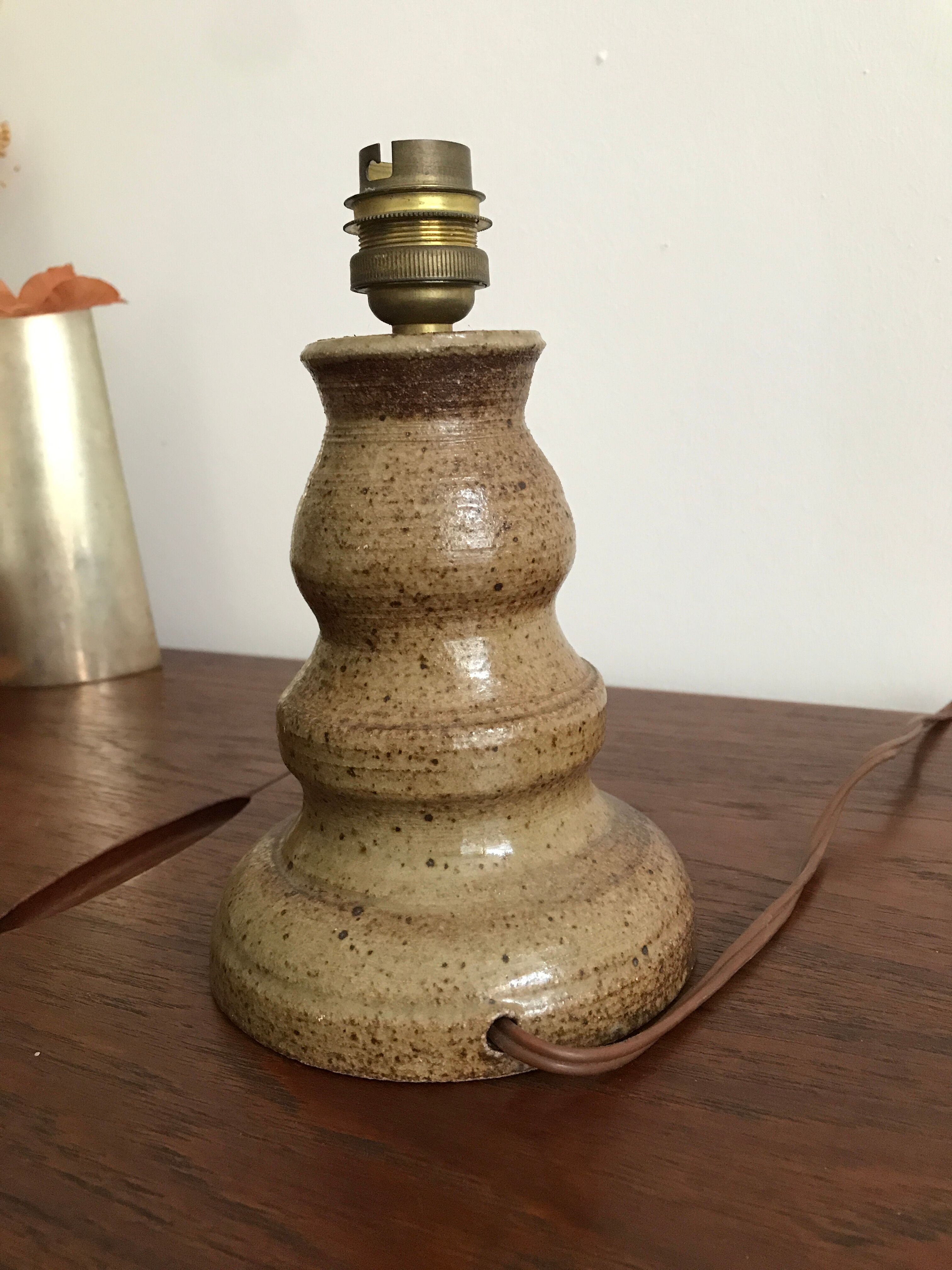 Pyrite stoneware lamp foot 60s