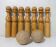 Ancien jeu de grandes quilles en bois