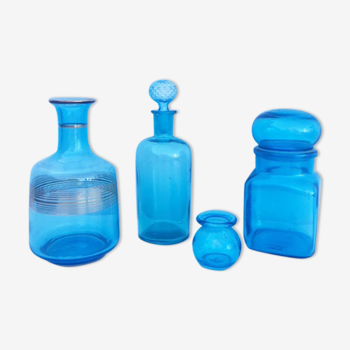Lot 4 vases bleus