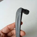 Art Deco door handle lever in solid aluminium
