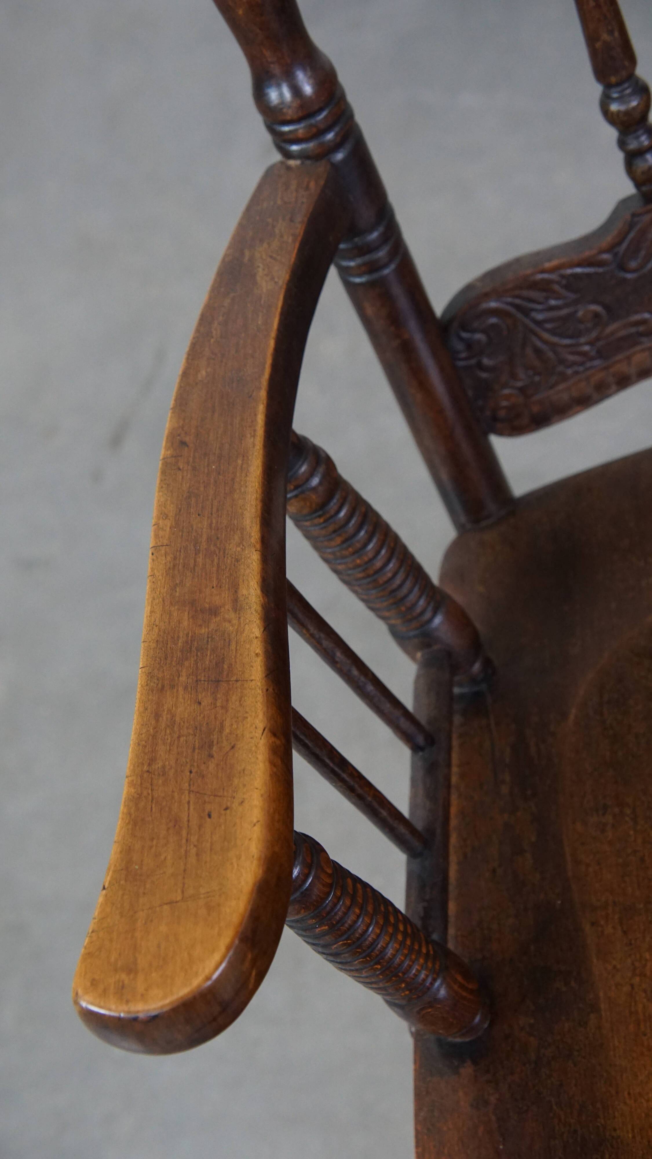 Antique English spindle chair