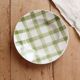 Vintage hollow plate earthenware - Green Tablecloth model - Moulin des Loups