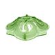 Art Deco green glass jardinière/serving dish, Stölzle Hermanova Hut, 1930