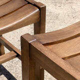 Beech stools André Sornay