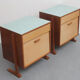 Pair of bedside tables bicolor and formica 1950