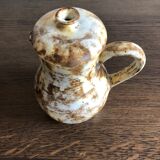 Cafetière mouchetée en grès d'Alexandre Kostanda, Vallauris