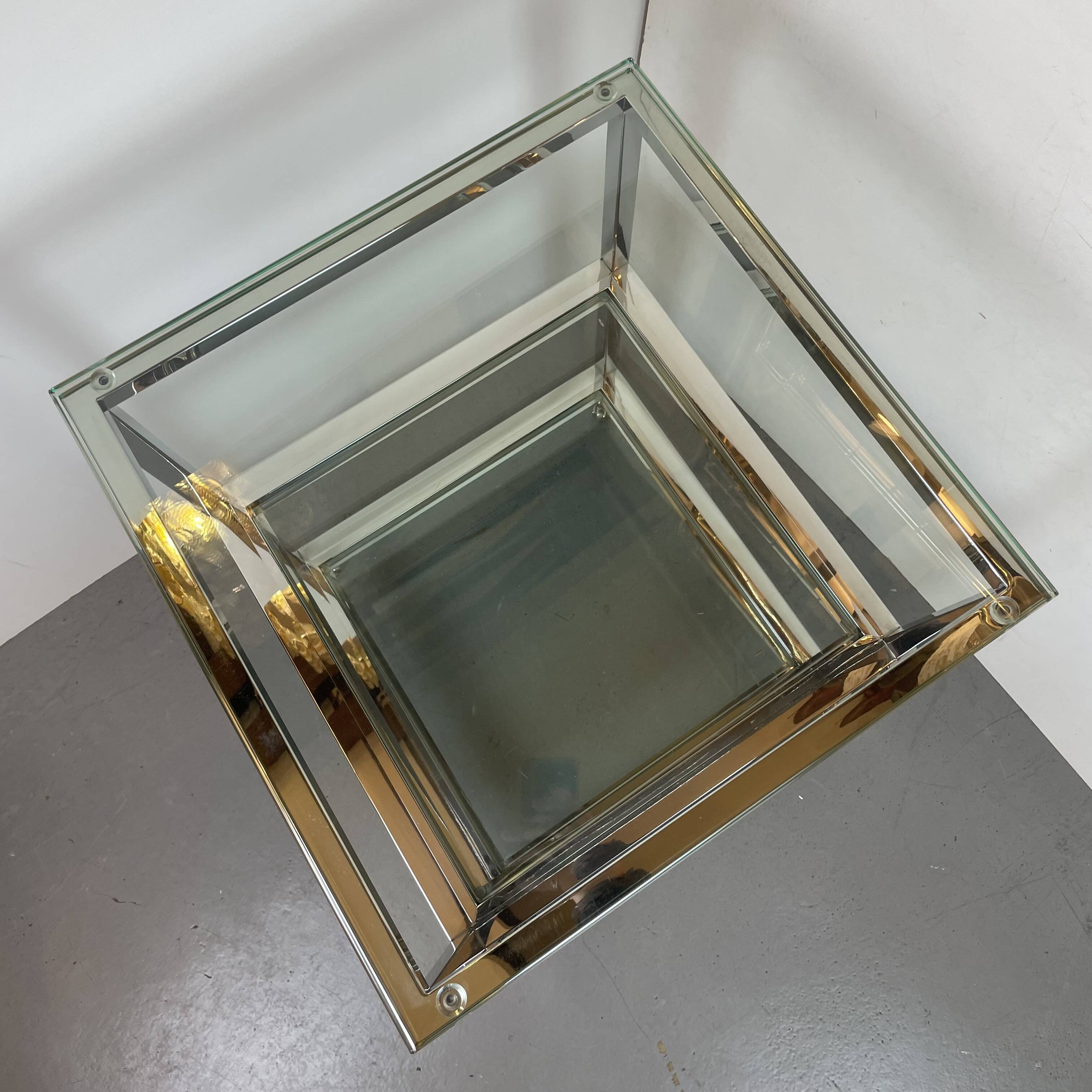 Side Table by Belgo Chrom Belgium, 1980s