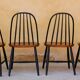 Set of 4 chairs Scandinavian by Sven Erik Fryklund for Hagafors Stolfabrik