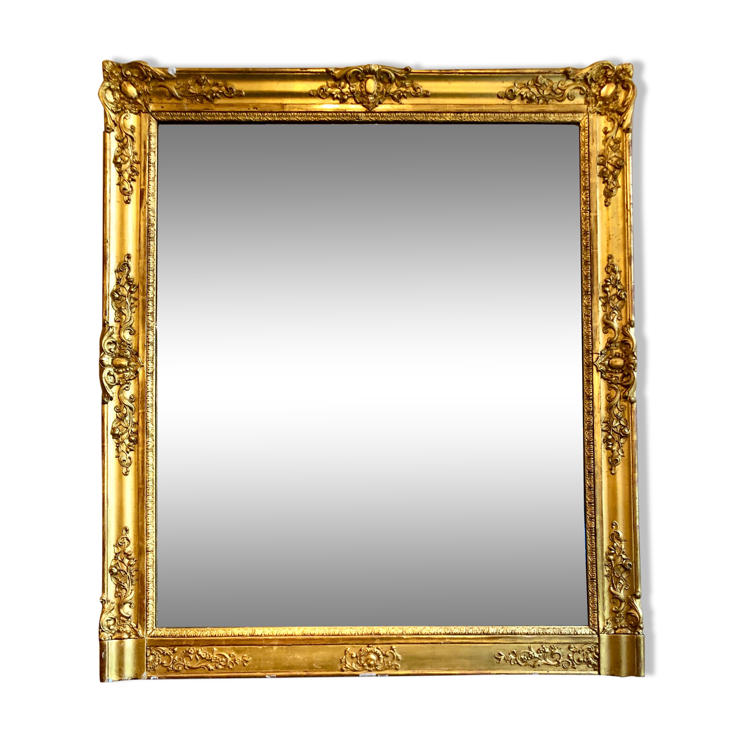 Golden wooden mirror, 19th century
