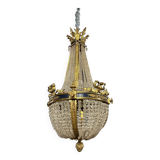 Lustre Montgolfière en bronze doré De Style Louis XVI d’époque Napoléon III