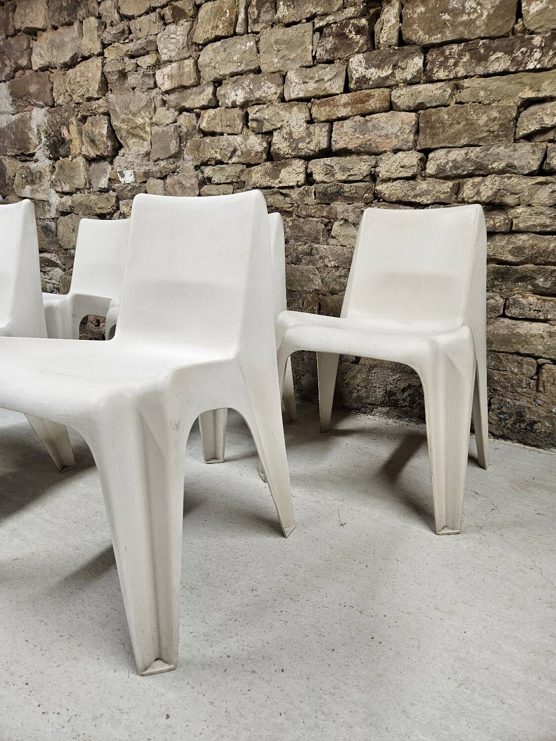 Set of 5 Helmut Bätzner chairs for Bofinger, Germany, 1960s.