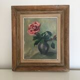 Old painting a rose