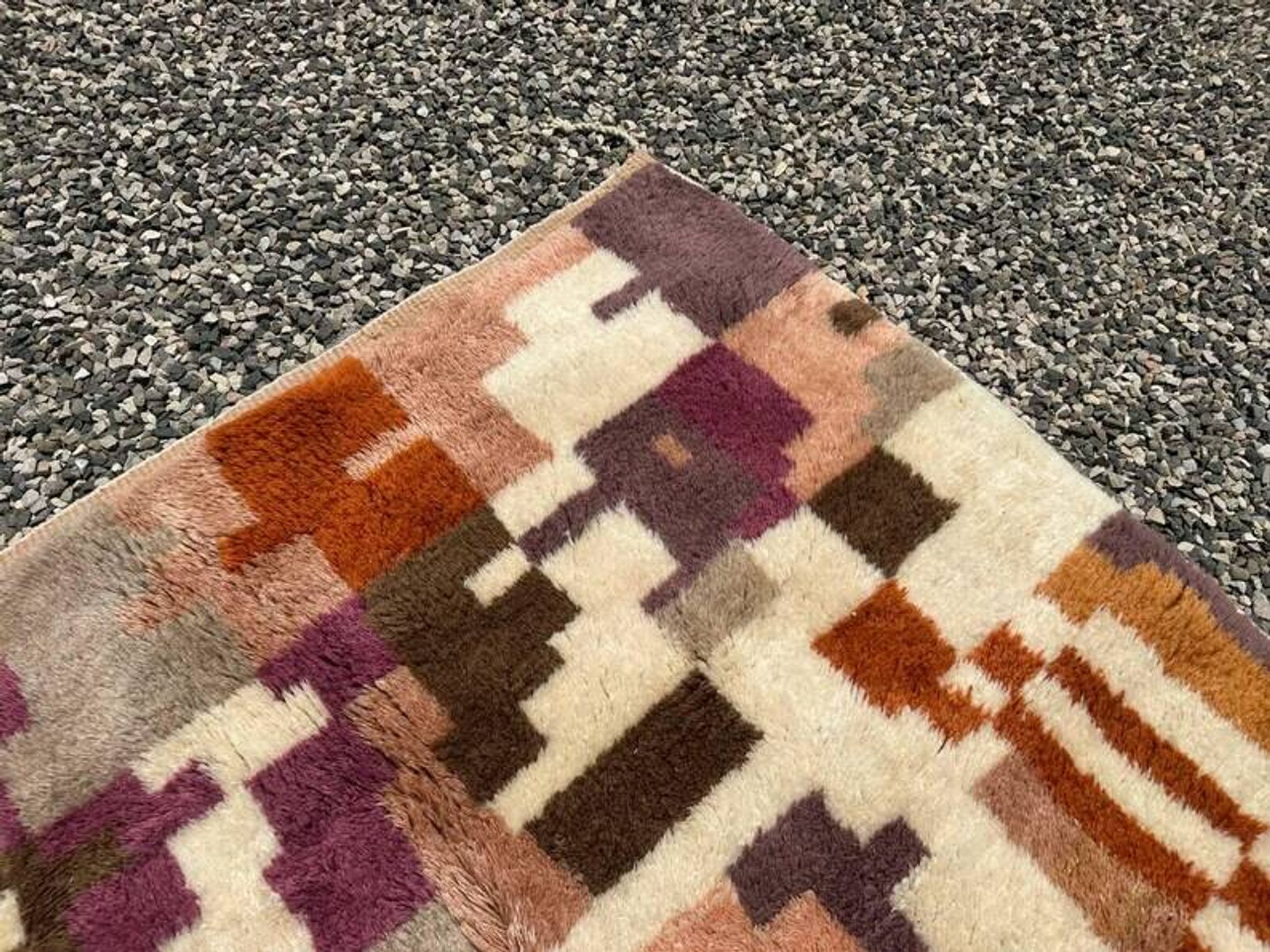 Multicoloured Moroccan Mrirt rug 300x200 cm – abstract geometric pattern