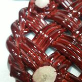 Trifle and 2 bottle coasters, woven ceramic