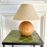 Blond wood ball lamp