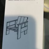 Poltroncina in legno di faggio Crate 1  by Gerrit Thomas Rietveld, 1980s