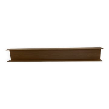 Large floating wall shelf in teak attributed to Walter Wirtz for Wilhe.