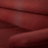 Vintage Mid-Century Scandinavian Modern 3-Seater Red Sofa