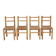 Chaises vintage en rotin et paille tissée, années 1960, lot de 4