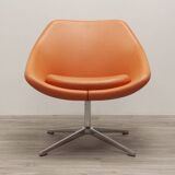 Open seat from Allermuir in Orange leather