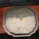 Antique yellow copper tray – 36 cm – Made in India