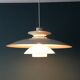 Danish mid century modern metal hanging lamp by Lyfa