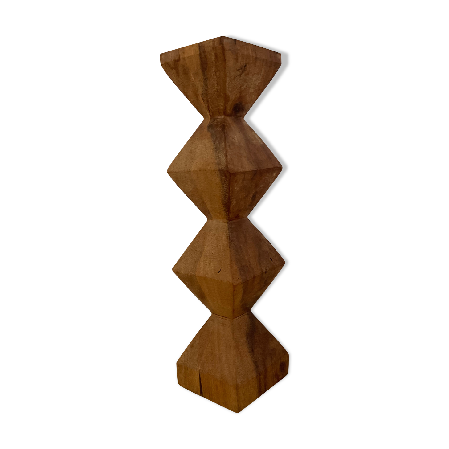 Scandinavian wooden candle holder 70s
