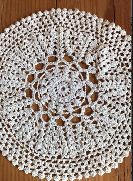 Placemat absolutely superb 23 cm crocheted by hand