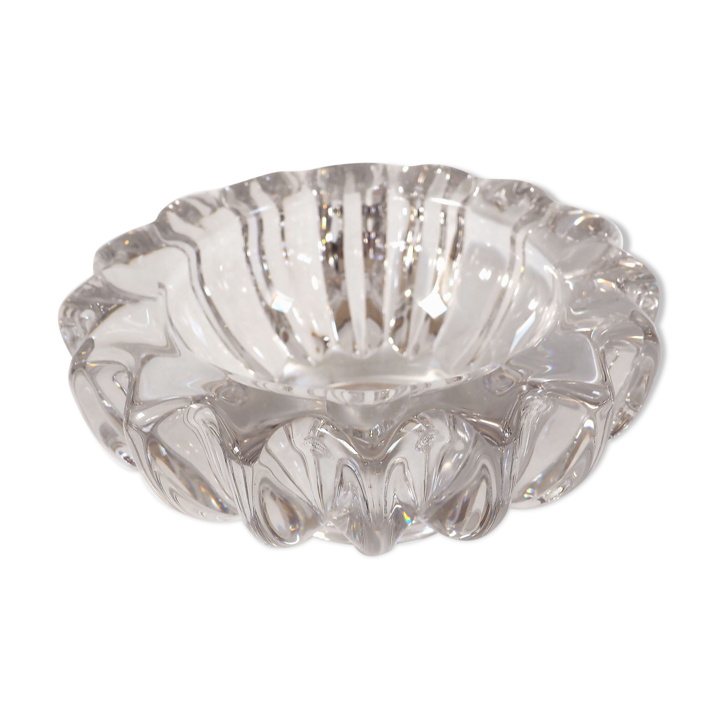 Crystal art deco ashtray
