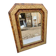 Miroir 19ème faux bois et stuc doré