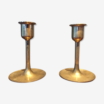 Pair of brass candlesticks