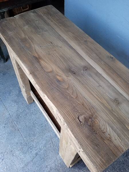 Workbench 119cm old solid wood