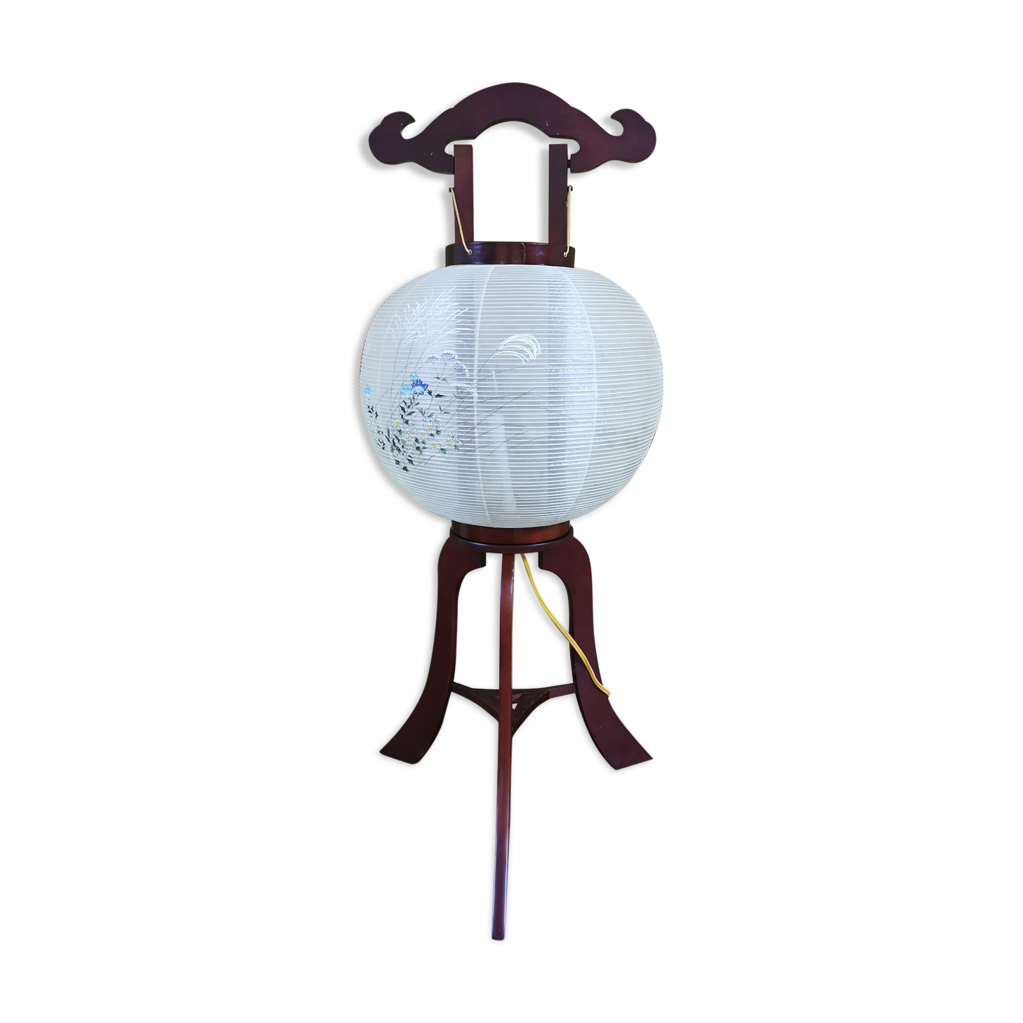 Traditional japanese lantern, chochin, paper electric lantern in its original box