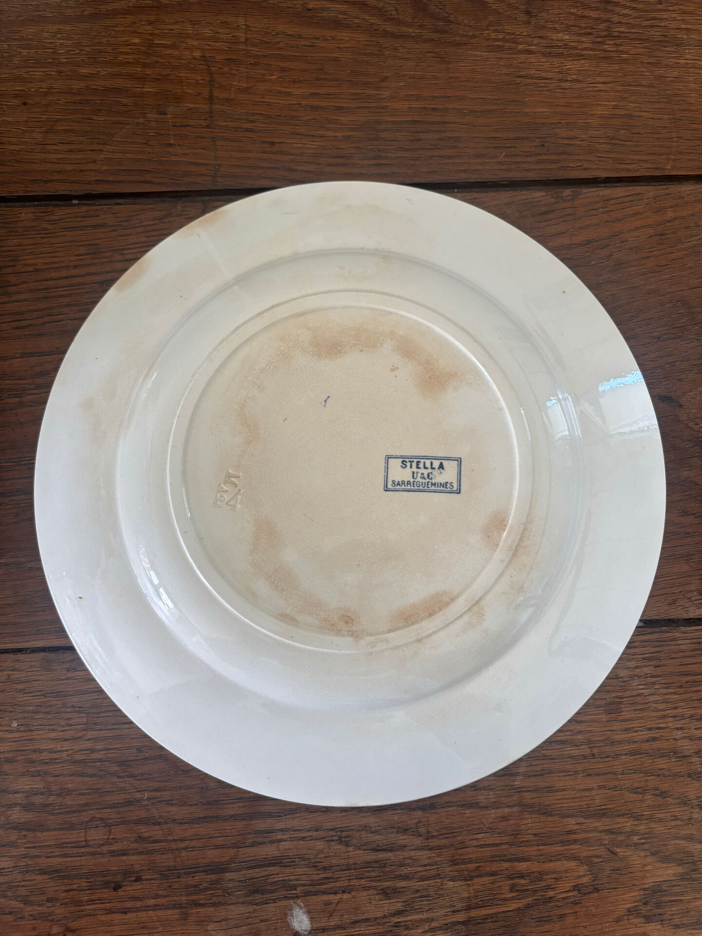 Antique plate from Sarreguemines Stella