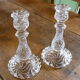 Set of 2 torches candle holders crystal Baccarat model Bamboo