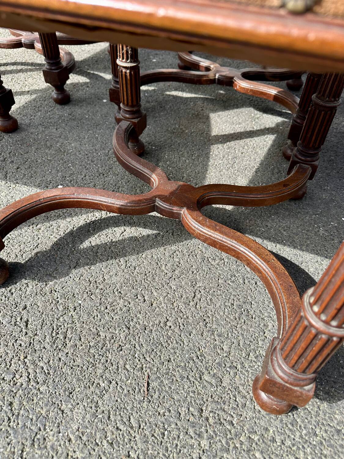 Set of 12 Henri II neo-Renaissance style walnut chairs