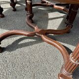 Set of 12 Henri II neo-Renaissance style chairs in walnut