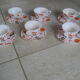 6 cups and VOLUFORM vintage melamine sub-cups