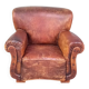 Leather nailed armchair