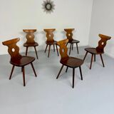 6 vintage 60s bistro-look dining chairs