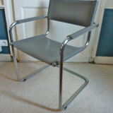 Office Chair in leather and chrome of the 1970s