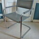 Fauteuil de bureau en cuir et chrome des années 70