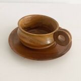 1970's Vintage Teak Set of Cups