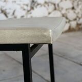 Modernist white skai chair, 1950