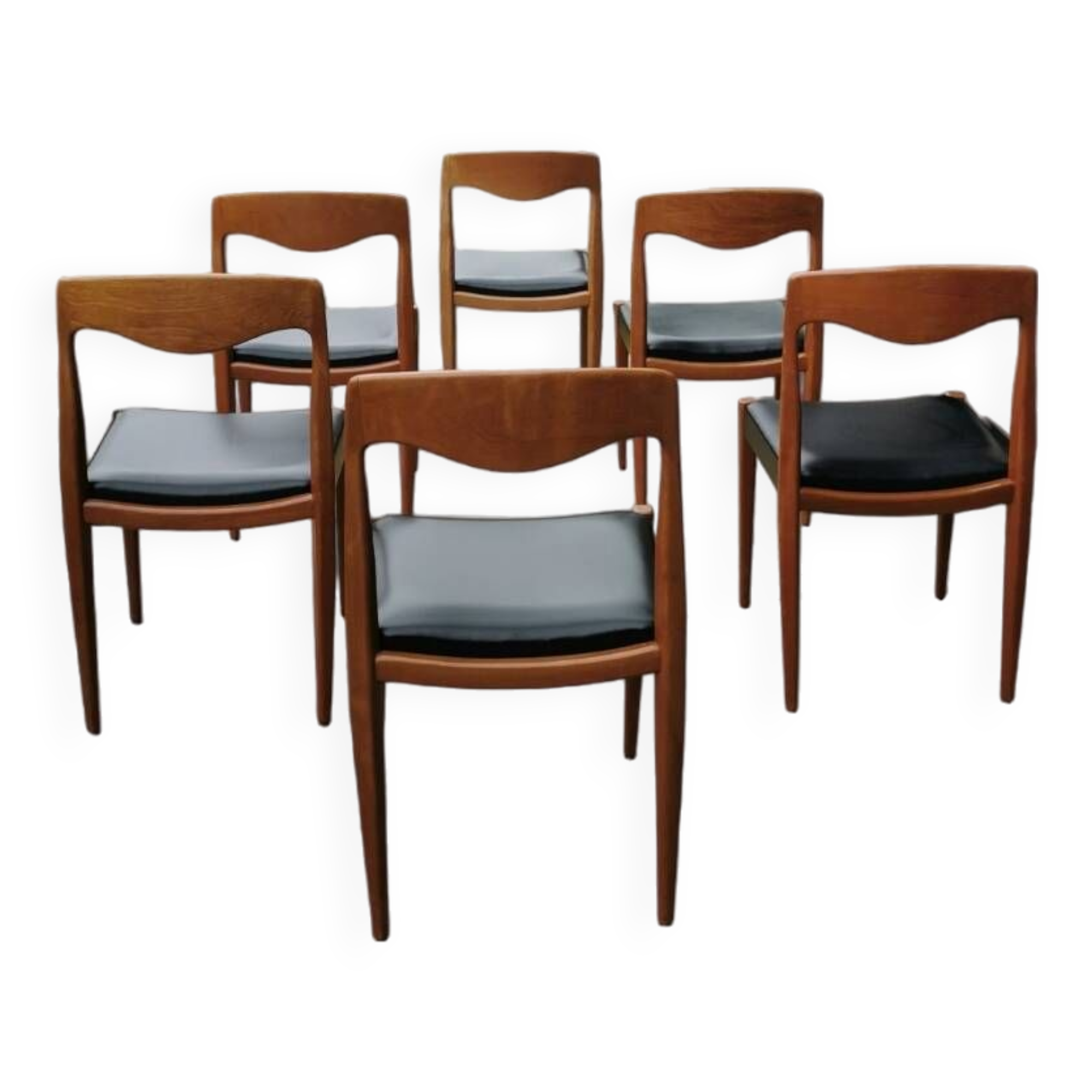 Lot de 5 chaises style Niels Otto Moller